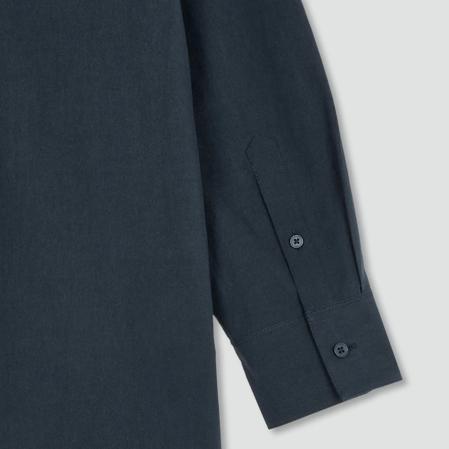 JAJU Henley Neck Shirt – Navy