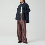 JAJU Henley Neck Shirt – Navy