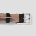 Theory Women Smooth Cow Center Bar Belt - Black