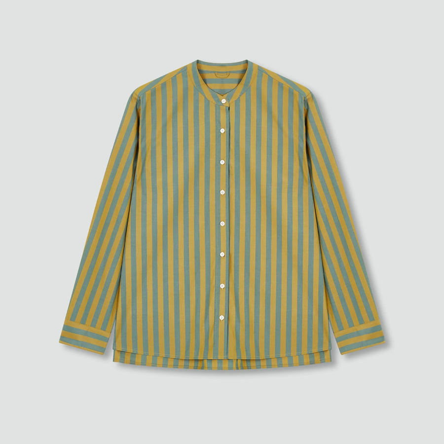 JAJU Stripe Shirt – Light Khaki