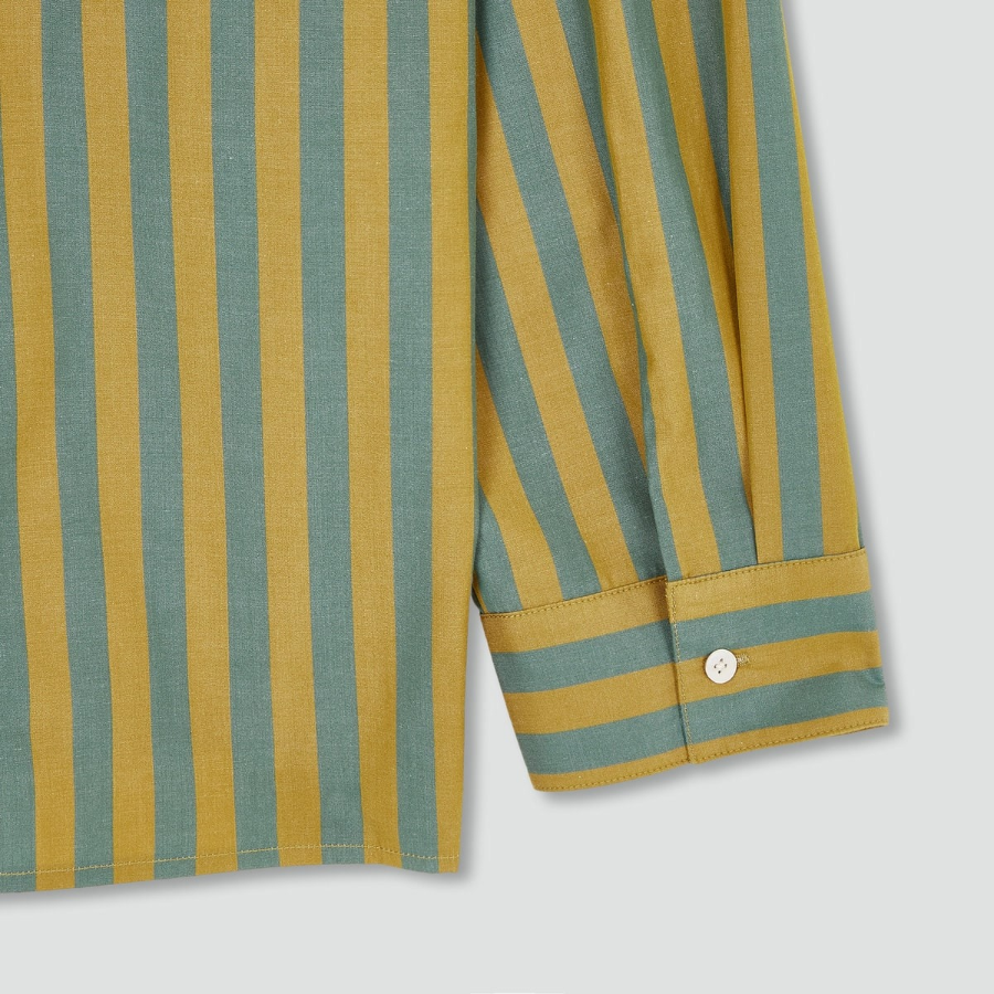 JAJU Stripe Shirt – Light Khaki