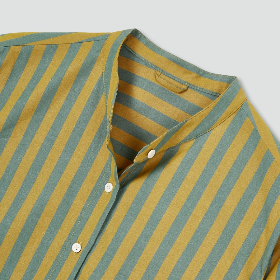 JAJU Stripe Shirt – Light Khaki