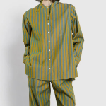 JAJU Stripe Shirt – Light Khaki