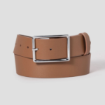 Theory Women Smooth Cow Center Bar Belt - Tan