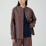 JAJU Stripe Shirt – Dark Brown
