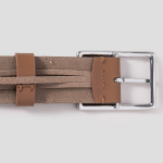 Theory Women Smooth Cow Center Bar Belt - Tan