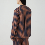 JAJU Stripe Shirt – Dark Brown