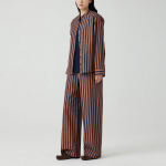 JAJU Stripe Shirt – Dark Brown