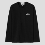 CDGCDGCDG Small Logo Printed Long Sleeve T-Shirt – Black