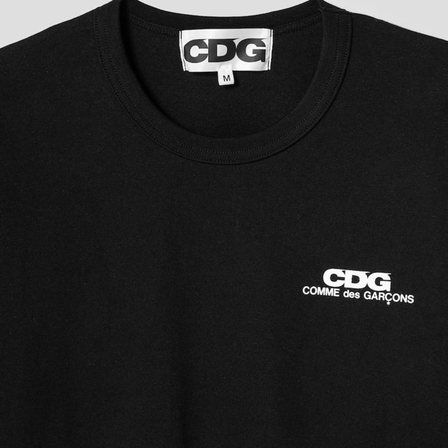 CDGCDGCDG Small Logo Printed Long Sleeve T-Shirt – Black