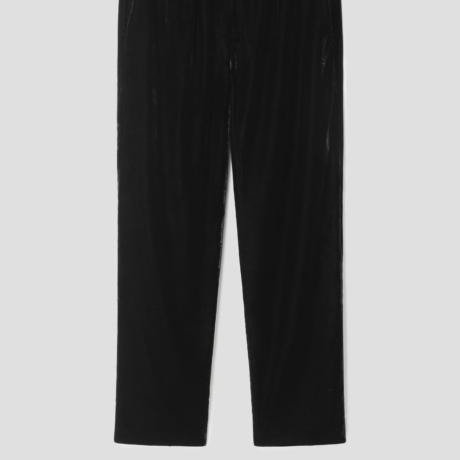 Theory Women Drape Velvet Taper Crop Pants - Black