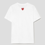 PLAY COMME des GARÇONS (Unisex) Red Heart Wappen T-Shirt – White