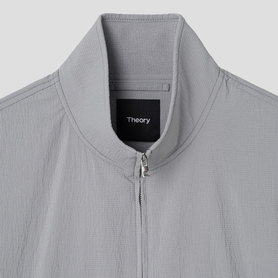 Theory Men Kelso Stand Collar Jacket - Dark Vapor