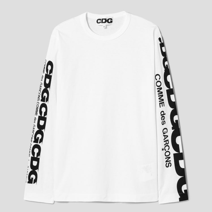 CDGCDGCDG Logo Printed Long Sleeve T-Shirt – White