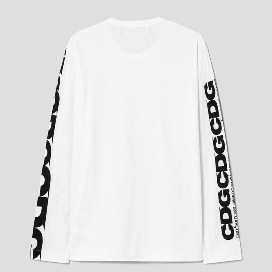 CDGCDGCDG Logo Printed Long Sleeve T-Shirt – White