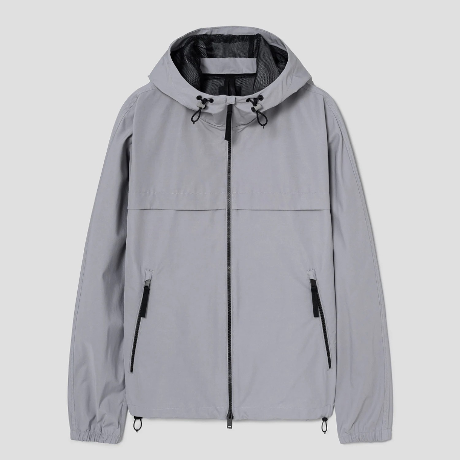 Theory Men Outer Blend Active Hood Jacket - Dark Vapor
