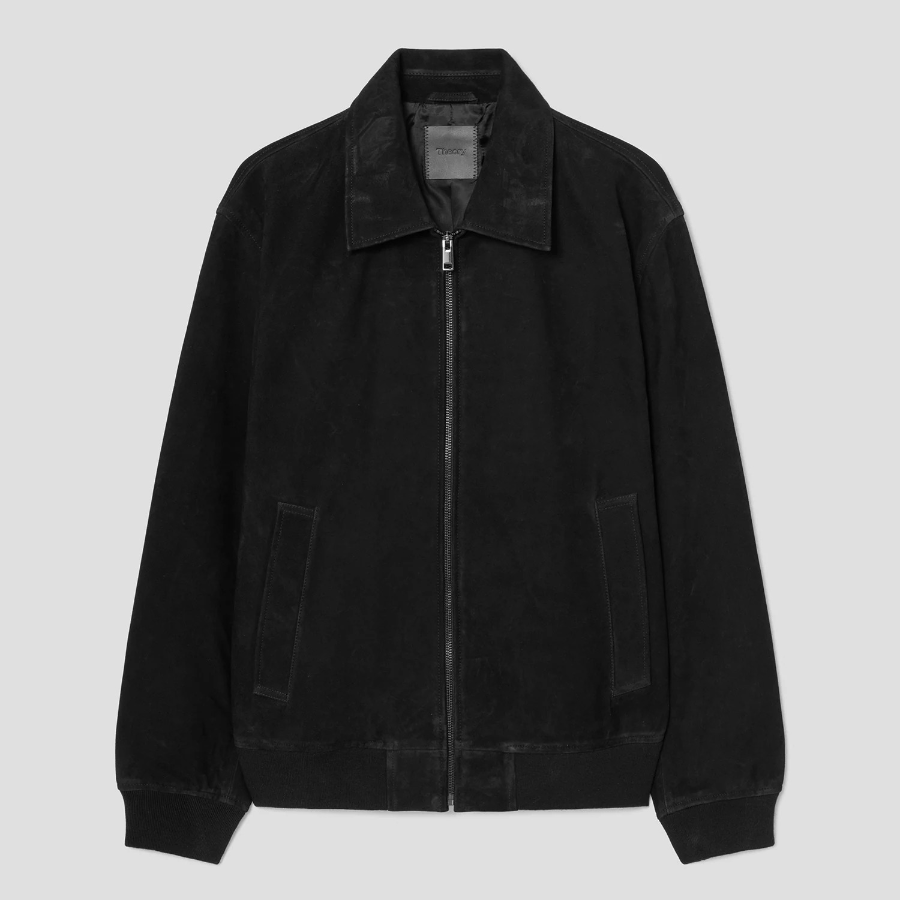 Theory Men Reece Wyatt Leather Jacket - Black