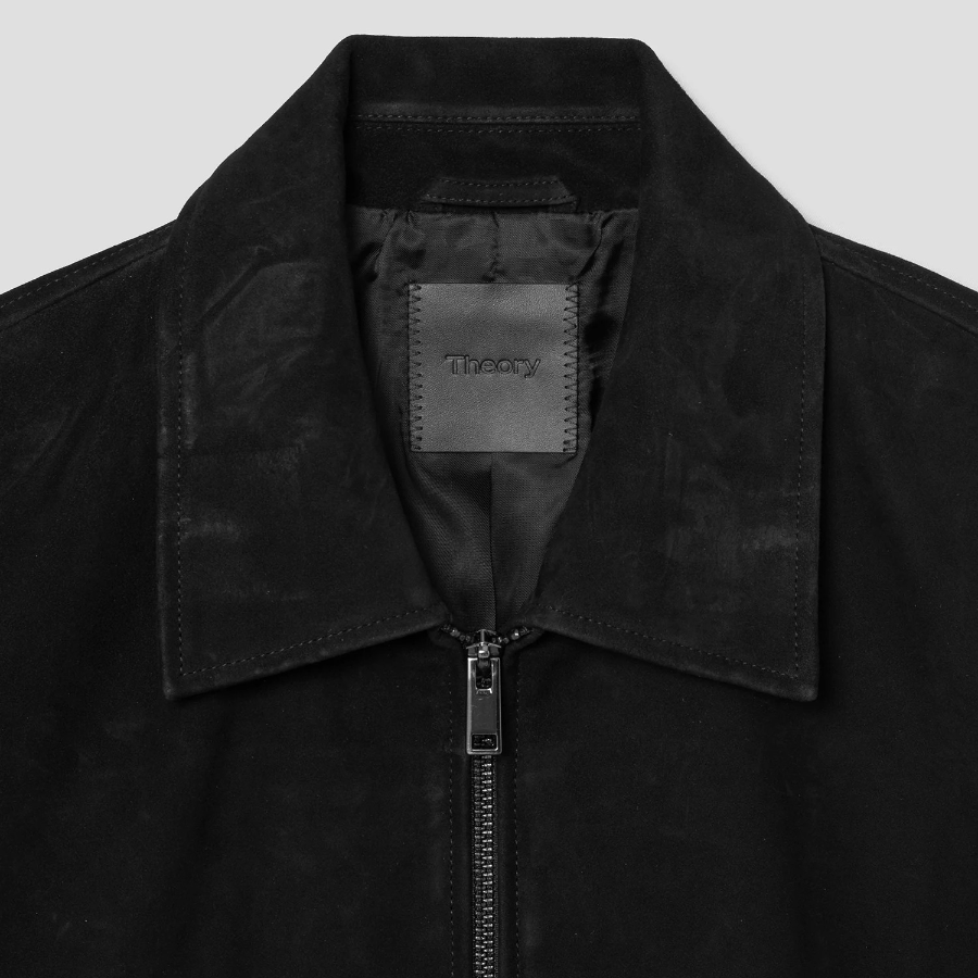 Theory Men Reece Wyatt Leather Jacket - Black