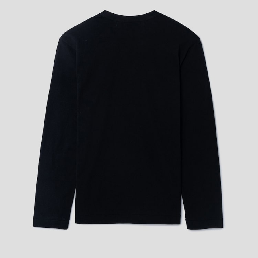PLAY COMME des GARÇONS Double Red Wappen Long Sleeve T-Shirt – Black