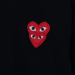 PLAY COMME des GARÇONS Double Red Wappen Long Sleeve T-Shirt – Black