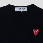 PLAY COMME des GARÇONS Double Red Wappen Long Sleeve T-Shirt – Black
