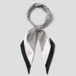 8 seconds Silky Stripe Scarf - Ivory