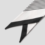 8 seconds Silky Stripe Scarf - Ivory