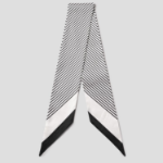 8 seconds Silky Stripe Scarf - Ivory