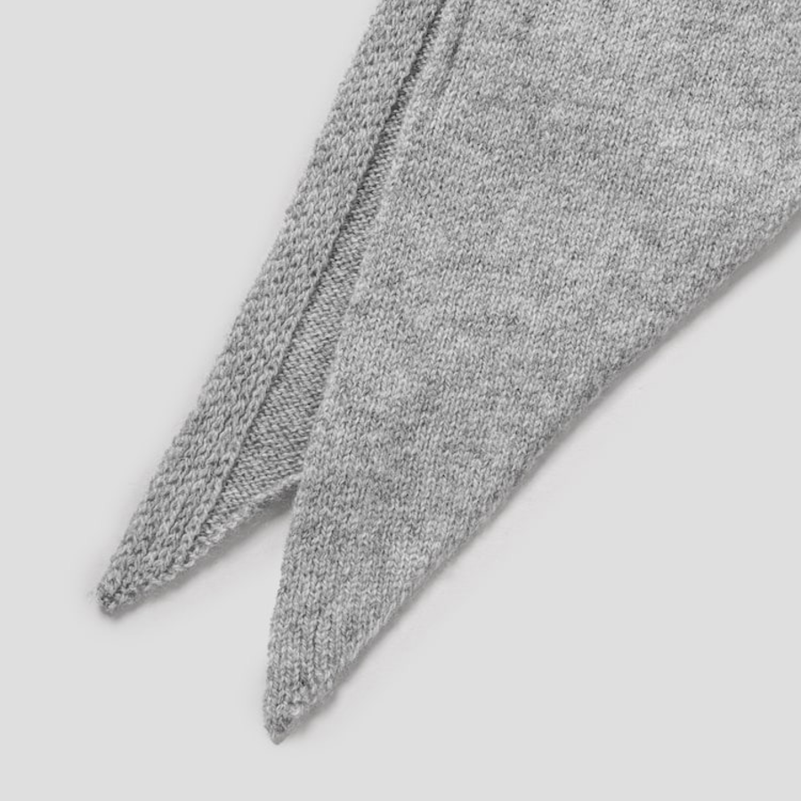 8 seconds Wool Knit Mini Triangle Muffler - Grey