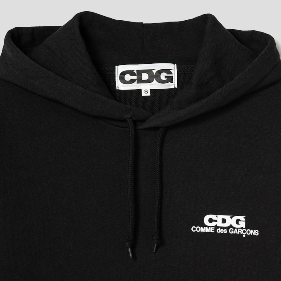 CDGCDGCDG Small Logo Printed Hoodie – Black