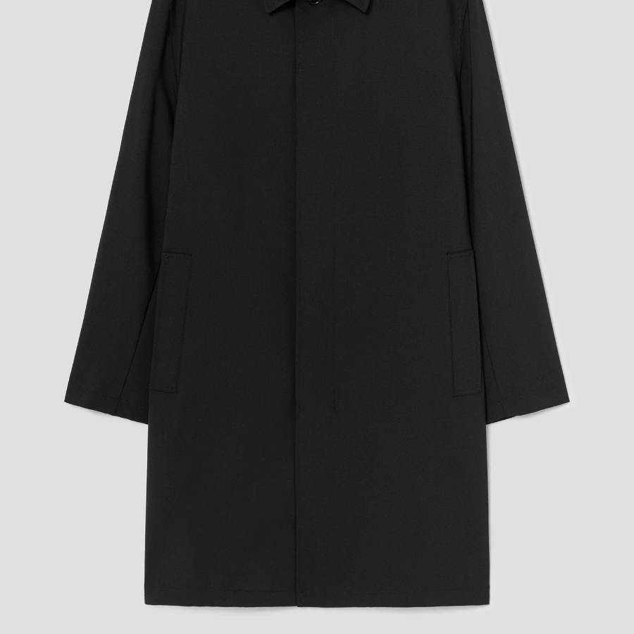 Theory Men New Tailor Balmac Trench Coat - Deep Black