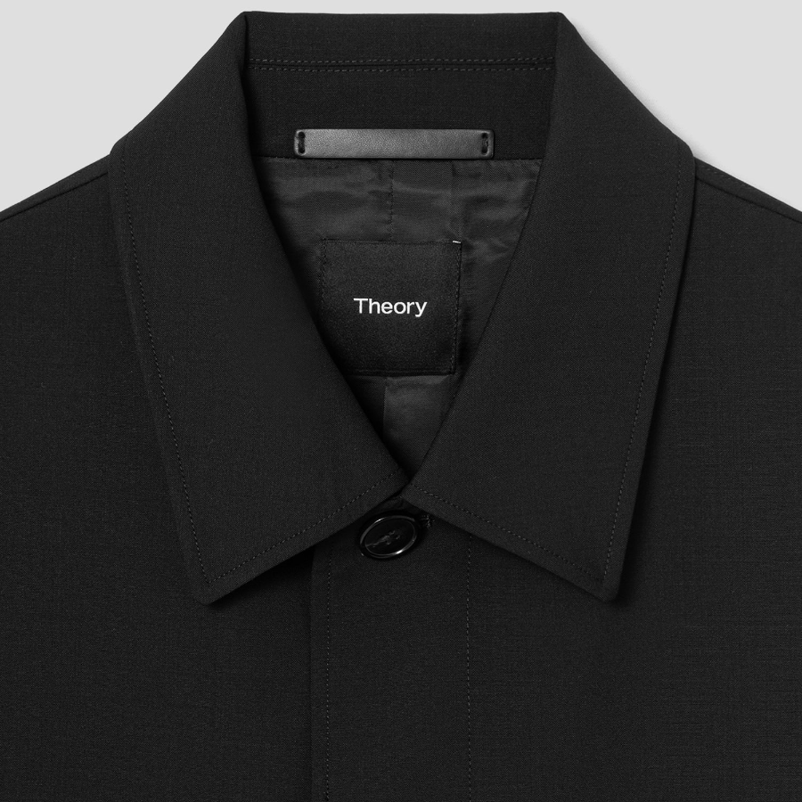 Theory Men New Tailor Balmac Trench Coat - Deep Black