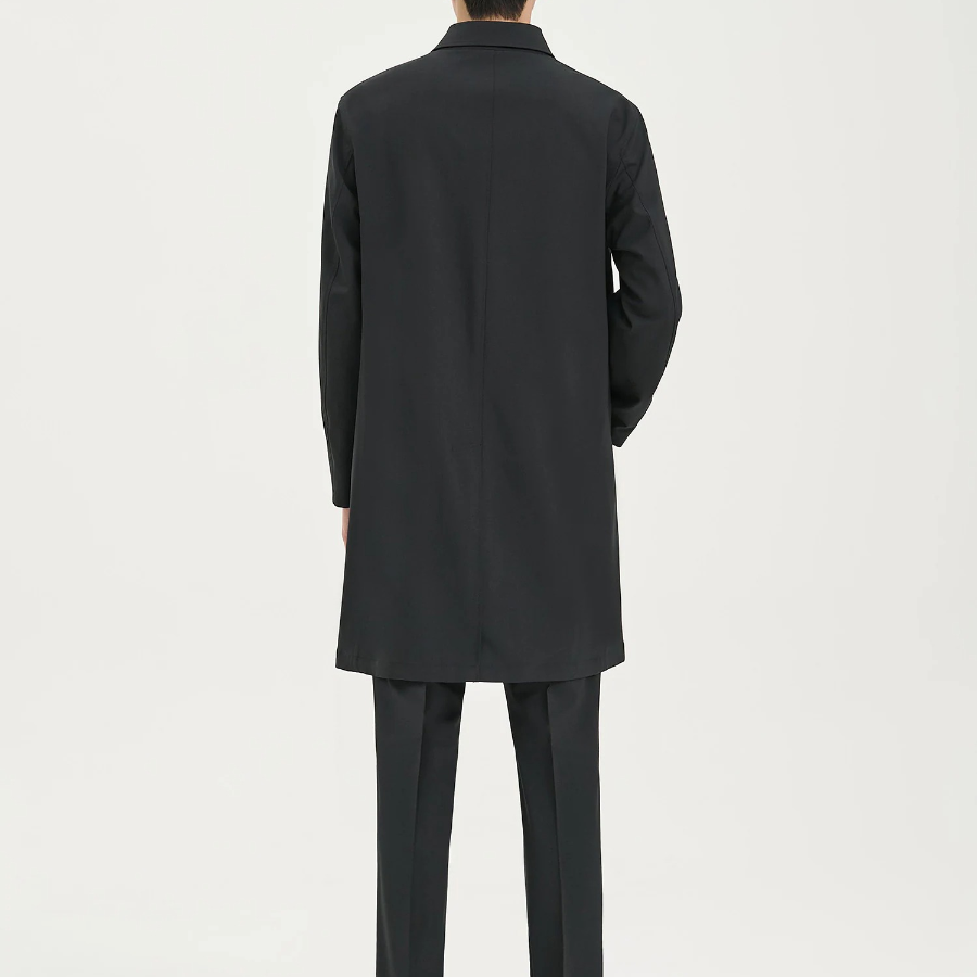 Theory Men New Tailor Balmac Trench Coat - Deep Black