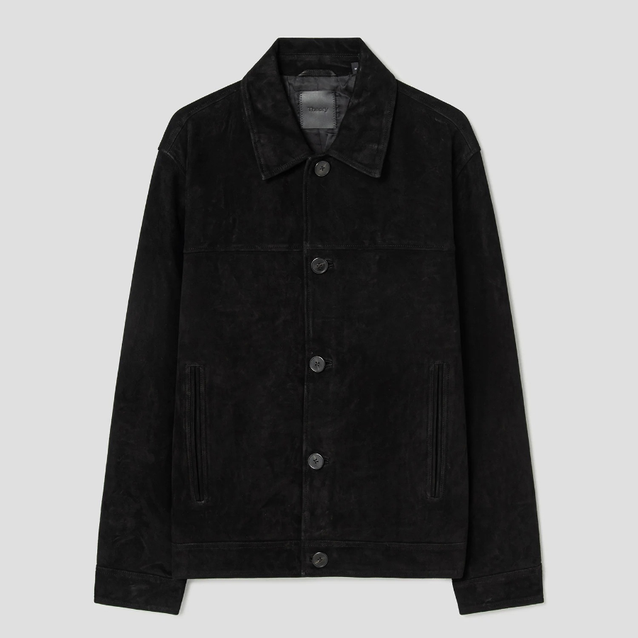 Theory Men Reece Amos Leather Jacket - Black