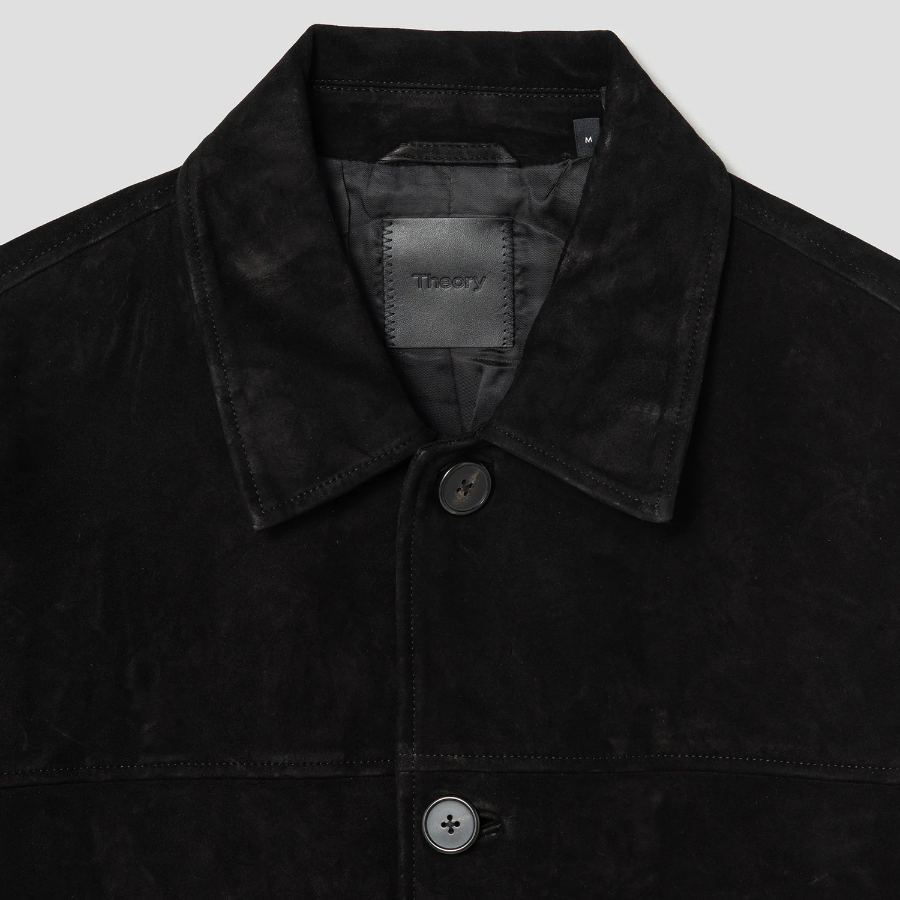 Theory Men Reece Amos Leather Jacket - Black