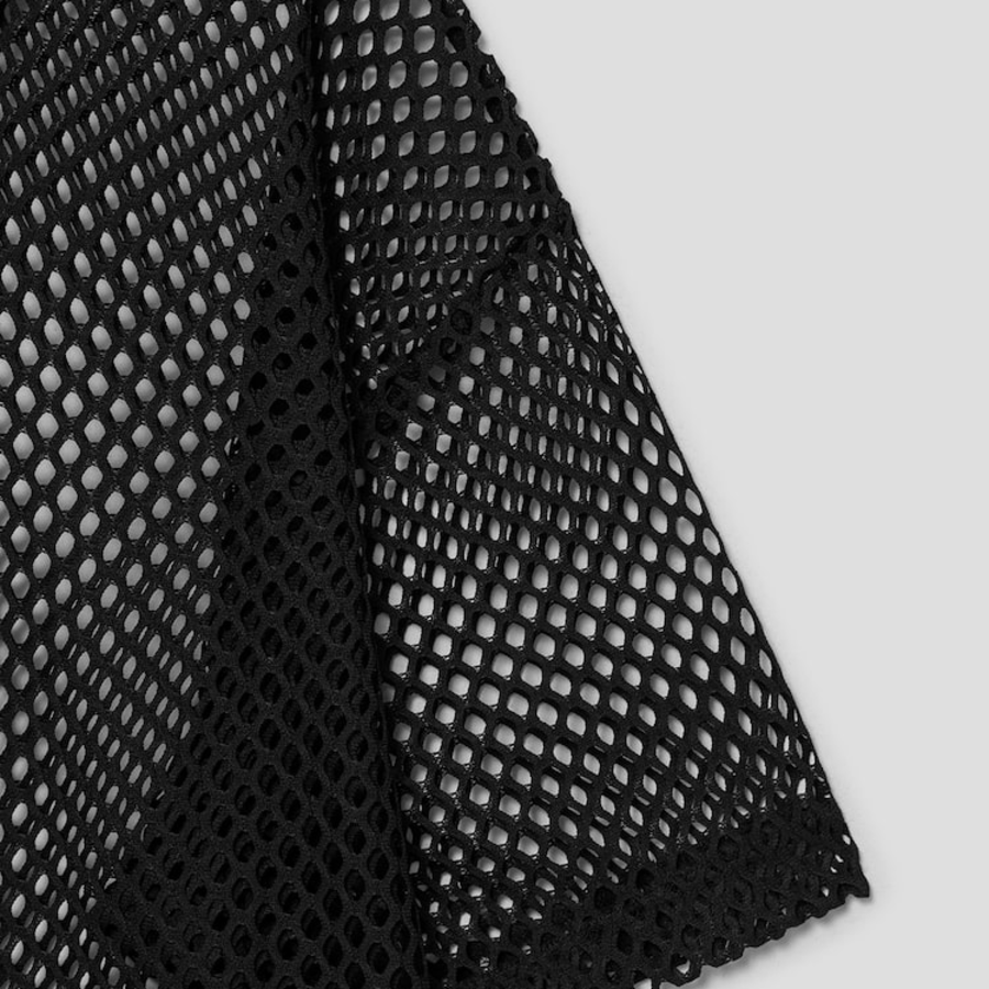 COMME des GARÇONS BLACK Big Mesh Russel Lace Wide Fit T-Shirt – Black