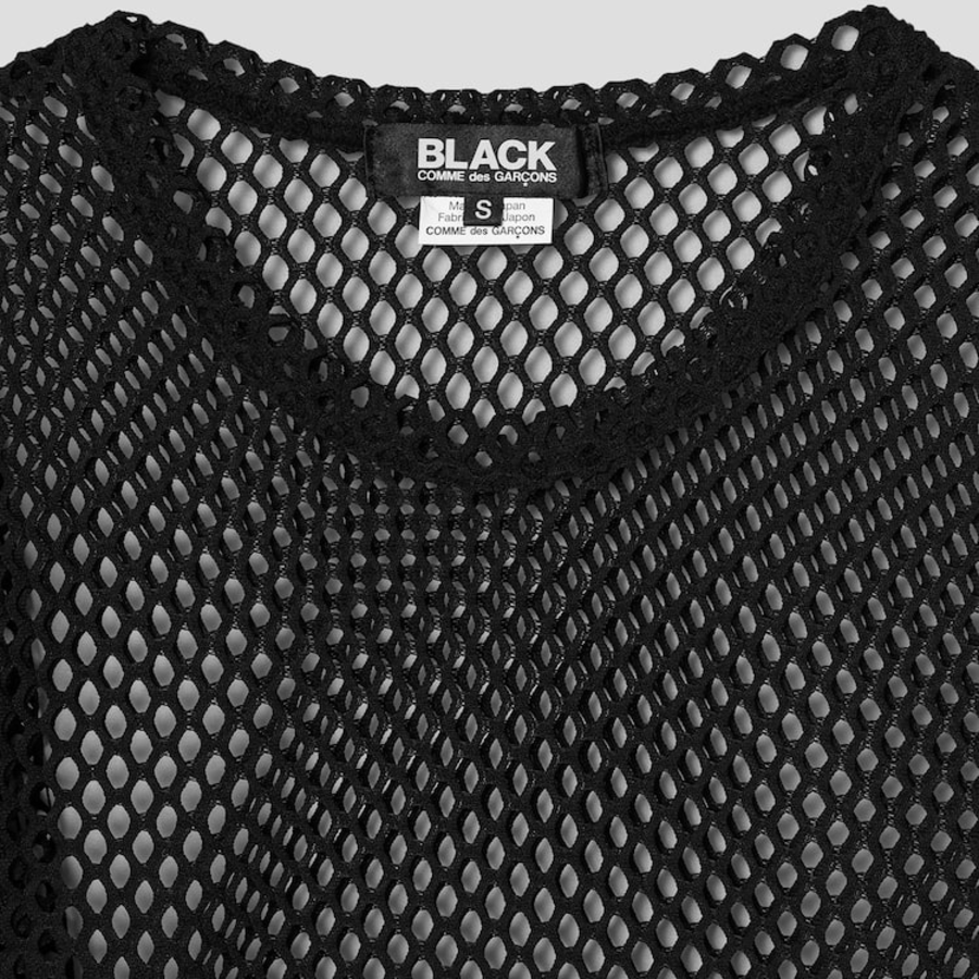 COMME des GARÇONS BLACK Big Mesh Russel Lace Wide Fit T-Shirt – Black