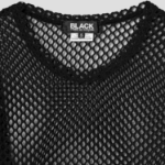 COMME des GARÇONS BLACK Big Mesh Russel Lace Wide Fit T-Shirt – Black