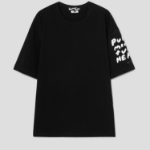 COMME des GARÇONS BLACK Cotton Jersey Nike Patch Massage Print T-Shirt – Black