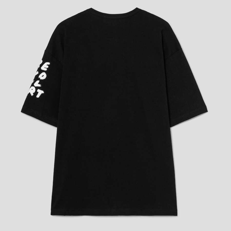 COMME des GARÇONS BLACK Cotton Jersey Nike Patch Massage Print T-Shirt – Black