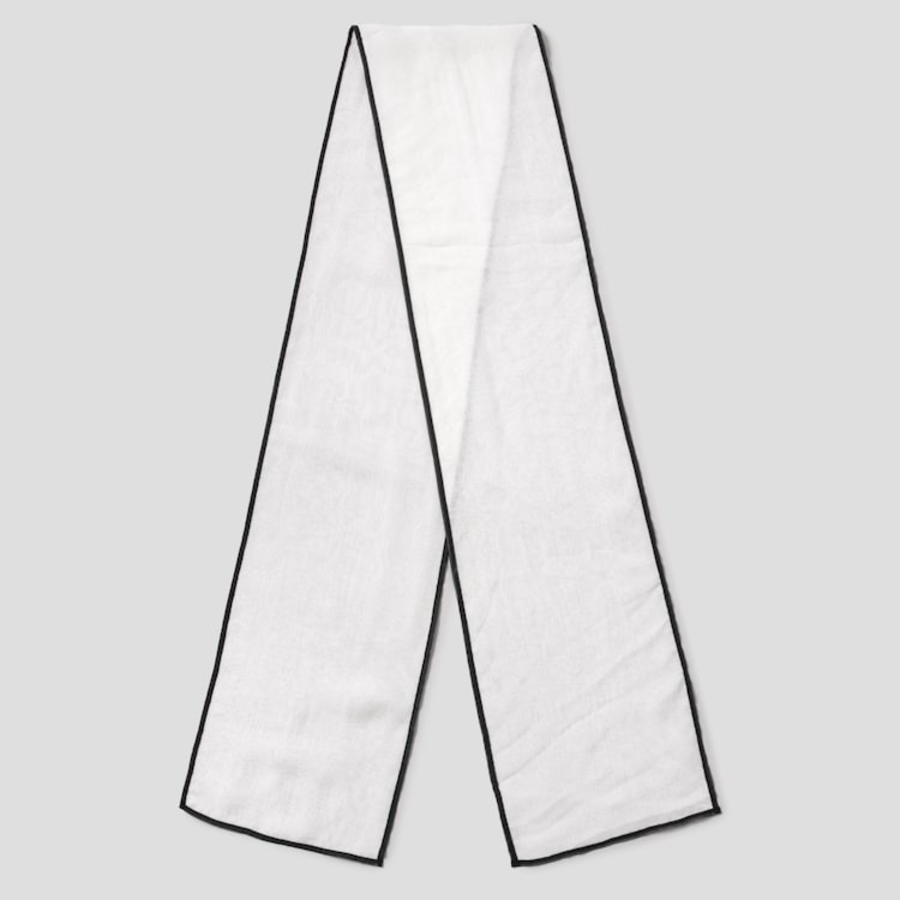 8 seconds Sheer Skinny Tipping Scarf - Ivory