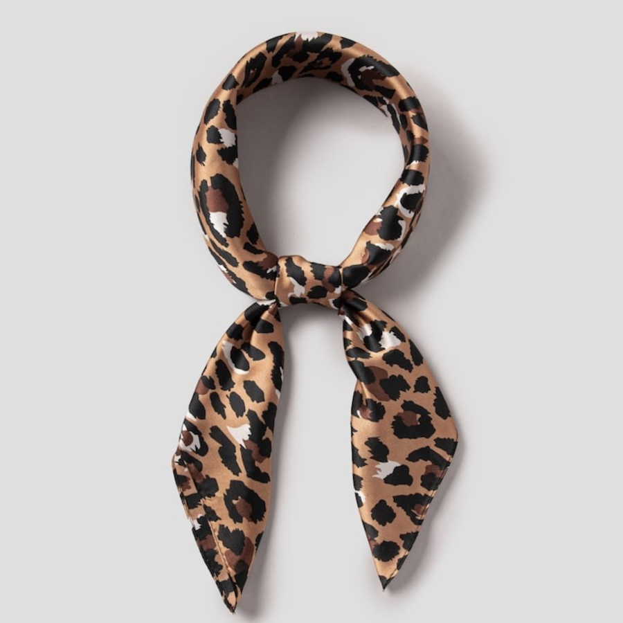 8 seconds Silky Animal Scarf - Brown