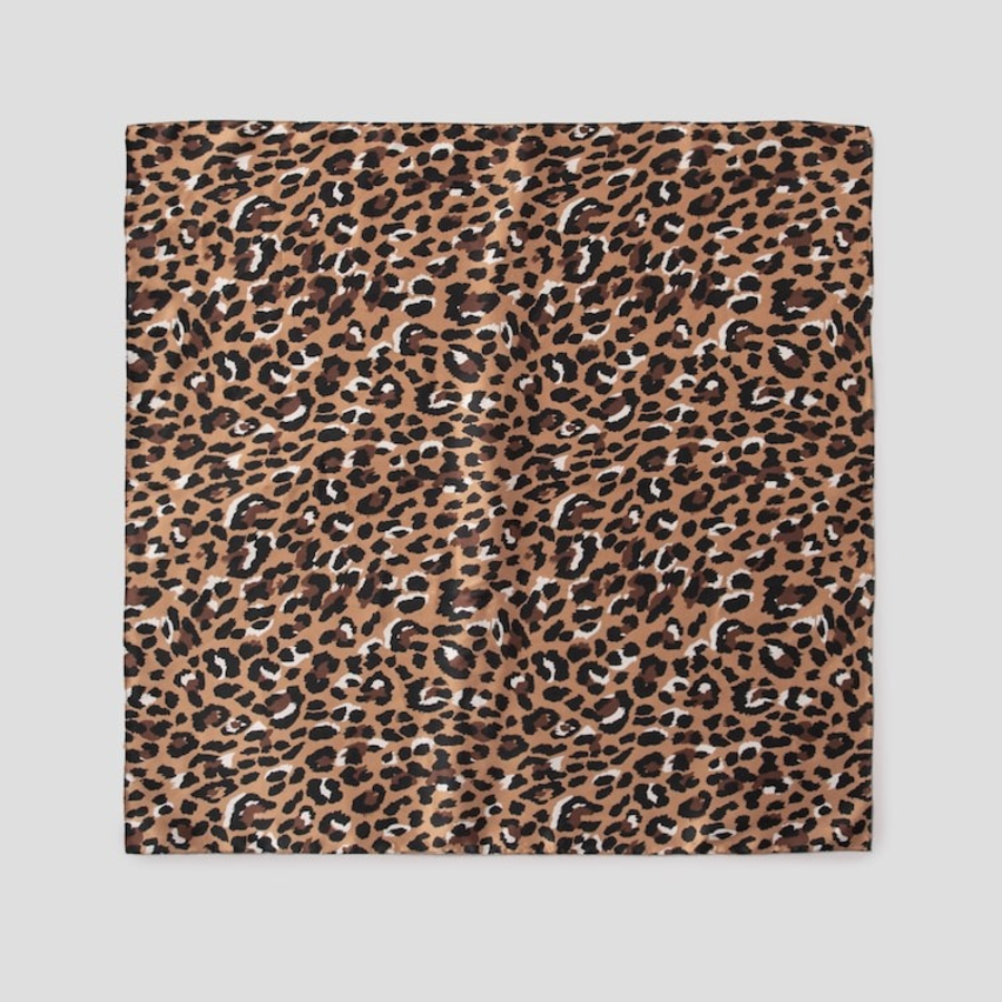 8 seconds Silky Animal Scarf - Brown