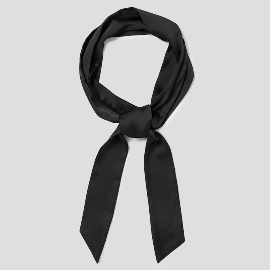 8 seconds Silky Skinny Scarf - Black