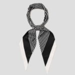 8 seconds Silky Stripe Scarf - Black