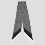 8 seconds Silky Stripe Scarf - Black