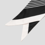 8 seconds Silky Stripe Scarf - Black