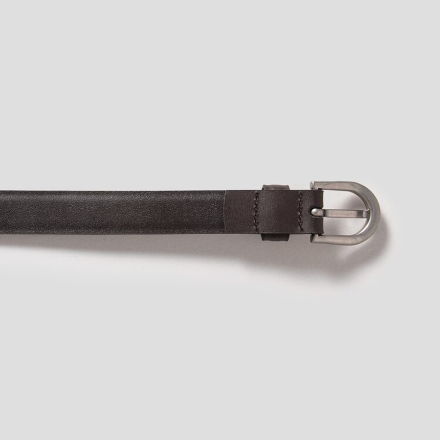 8 seconds 20mm Round Buckle Real Leather Belt - Brown