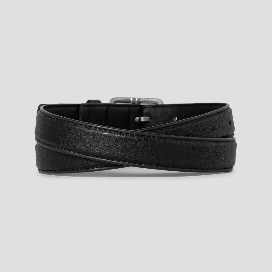 8 seconds 25mm Square Buckle Belt - Black