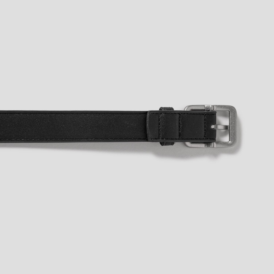 8 seconds 25mm Square Buckle Belt - Black